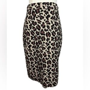 Maeve Animal Print Midi Pencil Skirt Size XS